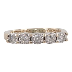 Lady's Diamond Cluster Ring 5 Diamonds .25 Carat T.W. 14K Yellow Gol (PZ1004357) - Picture 1 of 7