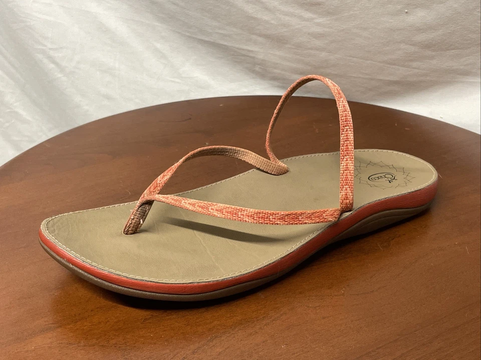 Zapato Sandalia Chaco Mujer Abbey Melocotón Sin Cordones Rosa Coral Chanclas Talla 12 Foto 1 de 4