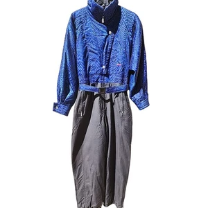 Vintage Bogner Women's Ski Suit Jumpsuit Blue Retro Winter One Piece - Picture 1 of 24