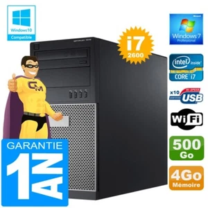 PC tour DELL 7010 Core I7-2600 RAM 4Go Scheibe 500 GB Dvd-Brenner Wifi W7 - Bild 1 von 1