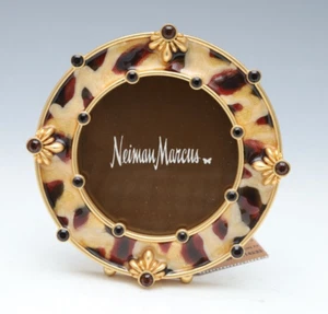 Jay Strongwater Jungle Collection runder Bilderrahmen klein mit Box - Bild 1 von 4