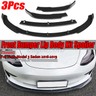 Carbon Fiber Style Front Bumper Lip Spoiler For Tesla Model 3 Sedan