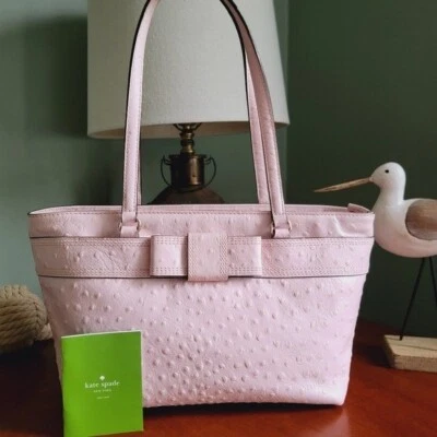 Bolso de Mano Kate Spade Valencia Road Avestruch Pequeño Cuero Rosa #WKRU2458 Foto 1 de 4
