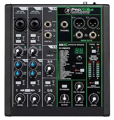 Mackie ProFX6v3 6-Channel Professional Effects Mixer w/USB ProFX6 v3 - Image 1 of 4