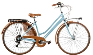 BICI PASSEGGIO 28 VINTAGE RETRO DONNA SH 6V CITY TREKKING RETRO6VD MADE IN ITALY - Foto 1 di 12