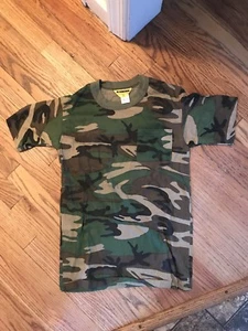 Vintage Camo T Shirt Ranger Small 1980s - Picture 1 of 2