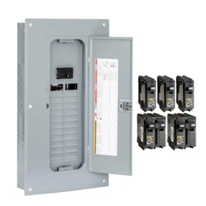 Square D 100 Amp 24-Space 48-Circuit Indoor Main Breaker Panel Box Load Center - Picture 1 of 12