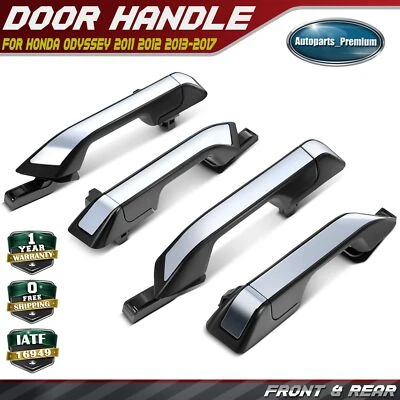 4x Manija de puerta exterior delantera y trasera negra + cromada sin cerradura para Honda Odyssey Foto 1 de 4