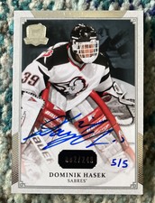 2013-14 SIGNED UPPER DECK THE CUP DOMINIK HASEK #10 #2/249 5 Of 5 SILVER Auto
