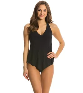 Top de natación Magicsuit Taylor Tankini liso negro talla 8 40168 - Imagen 1 de 4
