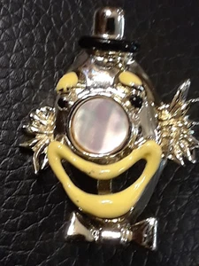 Broche Payaso Esmaltado Piedra Ópalo/Perla 1 1/4" ¡Bonito! - Imagen 1 de 2