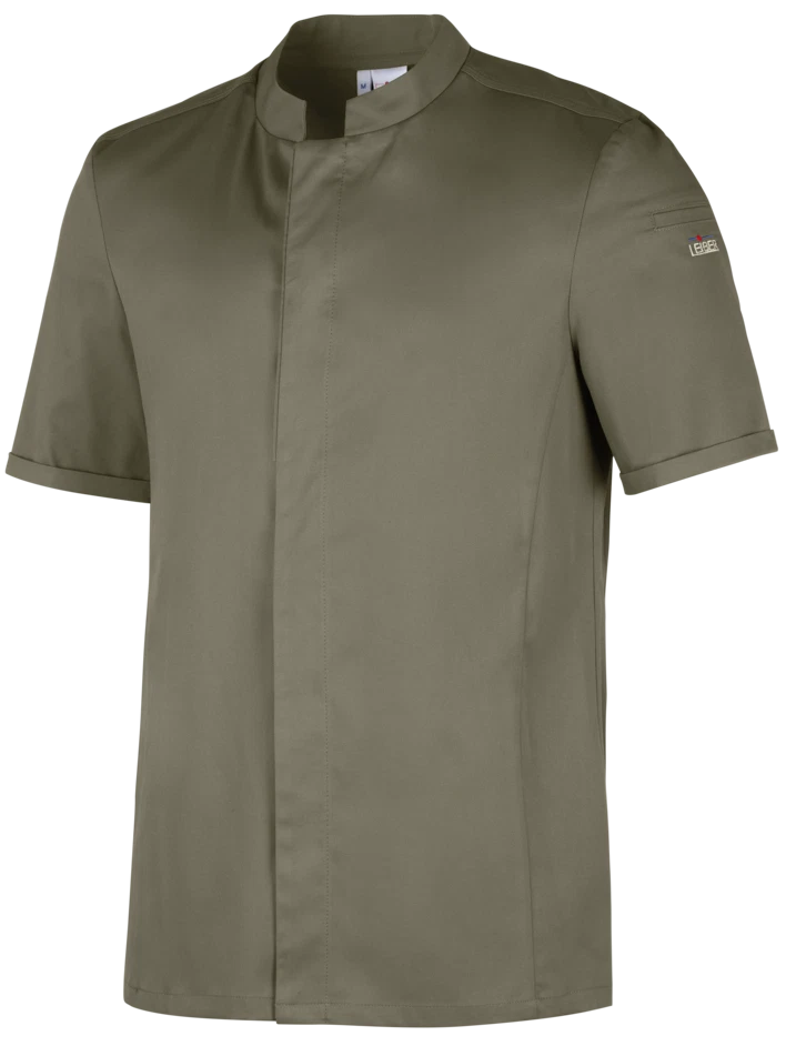 Herren Kochhemd Kochjacke 12/1382 Leiber halbarm oliv