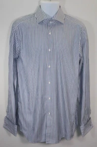 339-M134-8C6 Hugo Boss BOSS SELECTION French Cuffs fine cotton dress shirt - Picture 1 of 9