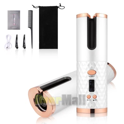 Rizador de pelo giratorio automático inalámbrico USB Waver rizador de pelo herramienta de peinado Foto 1 de 4
