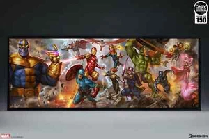 Sideshow Marvel Avengers Earth Mightiest Heroes Canvas Art Print Ian Mcdonald - Picture 1 of 7