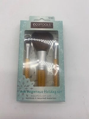 RARE 3 Pc ECO TOOLS Mini Essential Brush Set Powder Eye Shading & Angled Liner - Image 1 of 4
