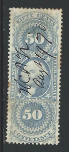 Bigjake: R-54de,  50 cent Conveyance - exp. silk - 1st Revenue Issue - Picture 1 of 5