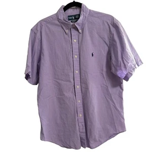 POLO RALPH LAUREN Kurzarmhemd Classic Fit geknöpft kariert Größe Large lila - Bild 1 von 7