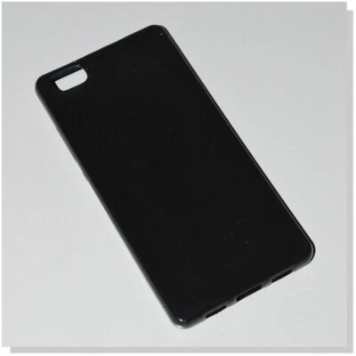 Custodia Silicone Back Case Fluo Cover Glitter Gel Sottile Huawei P8 Lite Nera - Immagine 1 di 4