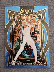 2024-25 Panini Select Victor Wembanyama #9 Concourse azul claro Prizm Spurs/299 - Imagen 1 de 2