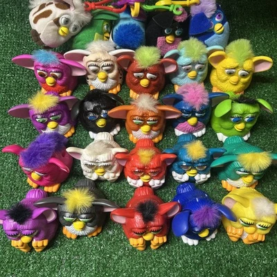 Vintage 1998-2000 McDonalds Furby Happy Meal Toys Lot of 20 Plastic 5 Plush - Image 1 of 4