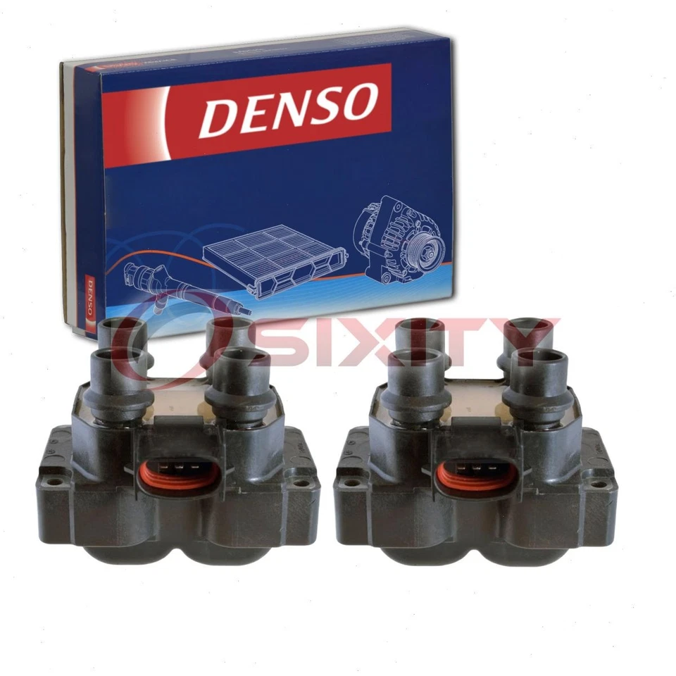 2 bobinas de encendido directo Denso para Ford F-150 1997-1999 4,6 L V8 cable de chispa aa Foto 1 de 4