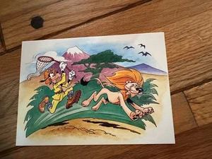 Vintage Euro Disney Postcard Goofy Chasing A Lion Paris Early 1990s Unused - Picture 1 of 2