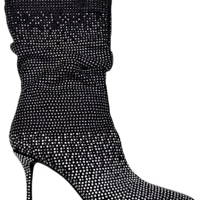 Thalia Sodi Raquell Slouch Pointed-Toe Rhinestone Embellished  Boots NEW 6.5 - Image 1 of 4