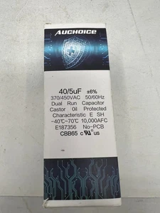 AUCHOICE 40/5 uF MFD 370/450 V VAC Dual Run Capacitor CBB65 - Picture 1 of 1