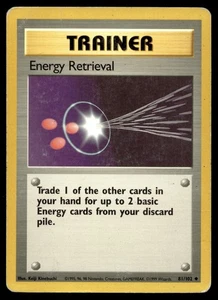 Energy Retrieval 081/102 Pokemon Base Set Unlimited Non Holo (MP) - Picture 1 of 2