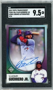 2023 Topps Transcendent Vladimir Guerrero Jr. Auto /15 Blue Jays SGC 9.5 - Picture 1 of 2