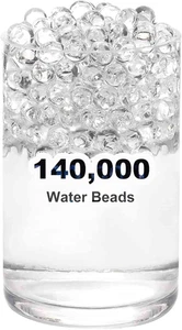 FALAMON 140,000 Clear Water Gel Beads, Water Gel Beads for Vase Filler, Christma - Picture 1 of 12