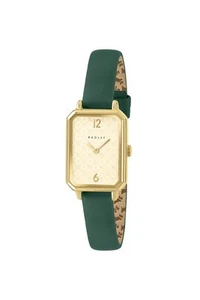 Radley Ladies Saxon Road Gold Plated Green Leather Strap 20mm Watch RY21878A - Picture 1 of 4