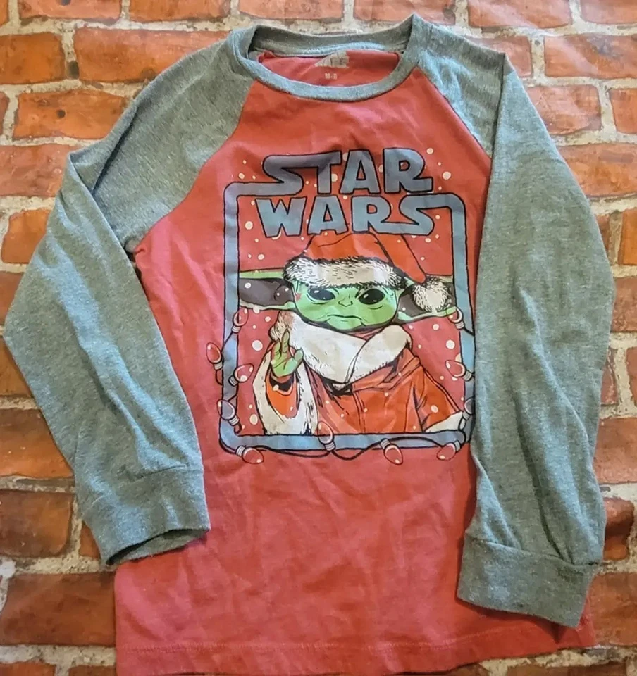 Star Wars Boys Christmas Shirt Grogu Sz 8 Guc - Image 1 of 1