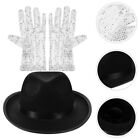 1 Set Sequin Gloves And Dress Up Hat Cosplay Costume Prop Funny Party Supplies