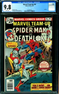 MARVEL TEAM-UP #46 CGC 9.8 WP SPIDERMAN DEATHLOK BATTLE COVER Bronze Marvel 1976 - Picture 1 of 1