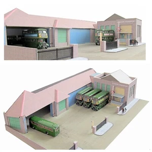 Kingsway, 00 scale, Reigate London transport bus depot,  ready-made. - Picture 1 of 3