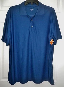 NUEVO CON ETIQUETAS Camisa polo de golf de manga corta para hombre West Loop azul ligero transpirable M - Imagen 1 de 3