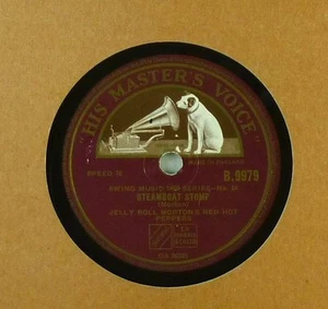 10 " Shellac - Jelly Roll Morton - Steamboat Song / Cannon Ball Blues - A57 - Picture 1 of 1