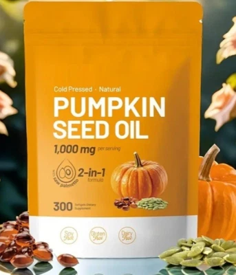 Pumpkin Seed Oil 1000mg with Saw Palmetto 300 Softgels - Image 1 of 2