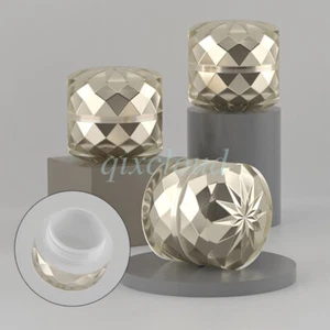 5g Gold Empty Plastic Crown Jars Cosmetic Cream Lotion Gel Storage Container - Picture 1 of 11