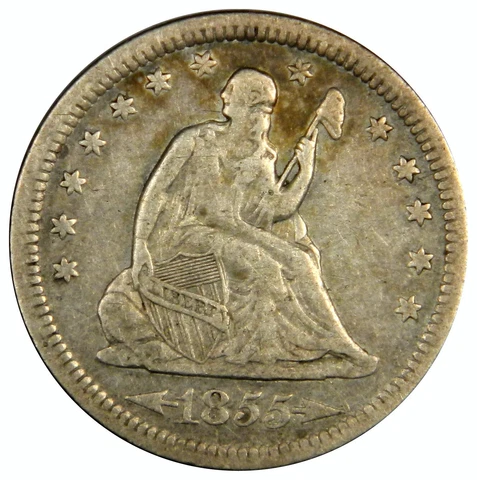 1855 SEATED LIBERTY QUARTER ~ NICE XF ~ PRICED RIGHT! Cover