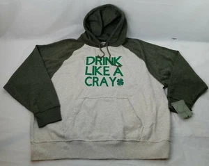 Notre Dame Hoodie XL Men j. america Shamrock Graphic Print Pullover Sweatshirt - Picture 1 of 10