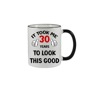 FUNNY HAPPY BIRTHDAY PERSONALISED MUG / ADD YOUR AGE / MESSAGE - Picture 1 of 2