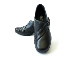 Clarks Artesanal Mujer 5.5 M Negro Cuero Botines Zapatos Tacones Bloque 87444 - Imagen 1 de 15