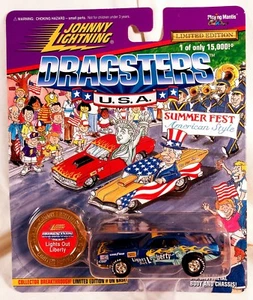 Johnny Lightning Lights Out Liberty Plymouth Barracuda in Blue - SUMMER FEST ! - Picture 1 of 2