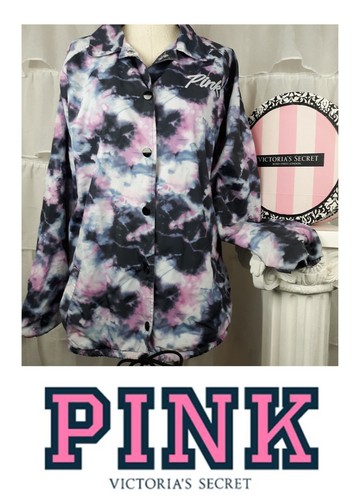 UNDERCOVER Giacca a vento foderata Victoria's Secret Love ROSA tie dye 1986 taglia small