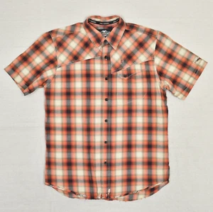 Harley Davidson Herren Button Down Hemd kariert Kurzarm Baumwolle orange Gr. L - Bild 1 von 8