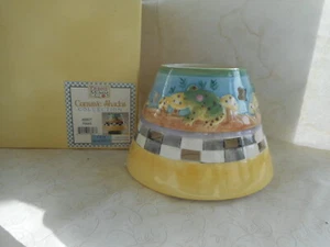 Debbie Mumm ..RIBBIT . Frogs Candle Shade .. Our America NEW - Picture 1 of 5