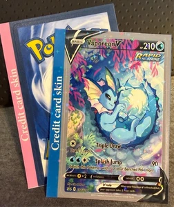 Vaporeon Pokémon Debit Credit Card Skin - Small Chip - Star Holo - Picture 1 of 4